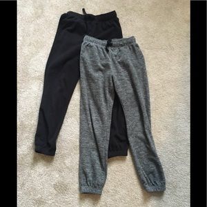 2 for 1 Gymboree fleece pants, size M (7/8)